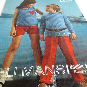 Vintage Pattern Youth 1971 Sweater & Pants Double Knitting Childs Sizes 22"-26"